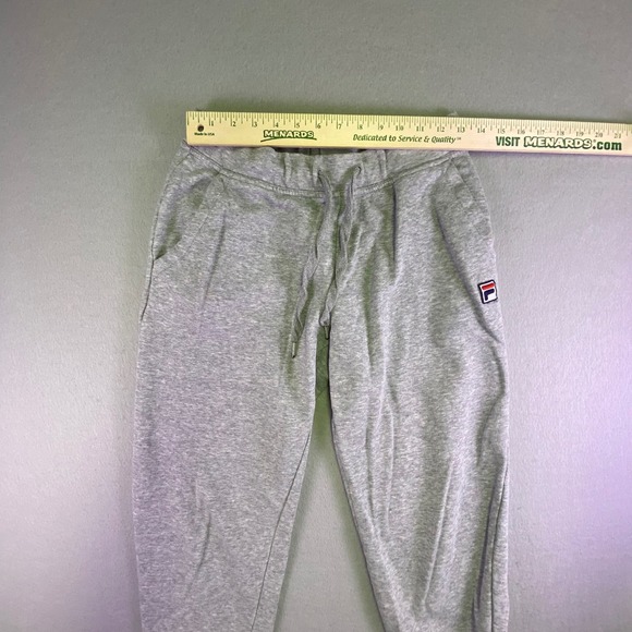 Fila Joggers Men's Medium Sweatpants Light Gray French Terry Athleisure Training - Picture 3 of 9